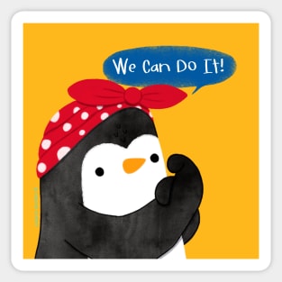 Penguin Girl Power Sticker